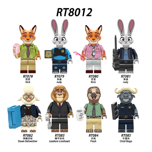PACK COMPLETO 8 MINIFIGURAS ZOOTOPIA RT8012