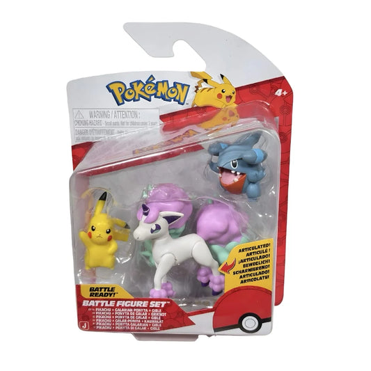 SET POKÉMON BATTLE READY PIKACHU, GIBLE Y PONYTA DE GALAR