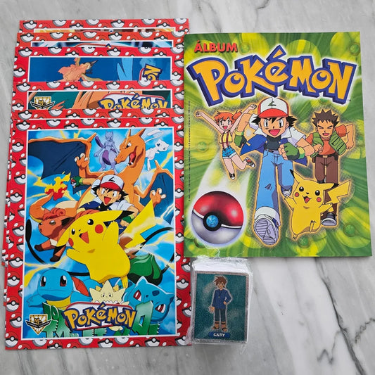 ÁLBUM POKÉMON CLÁSICO (PORTADA VERDE) – COMPLETO + 6 POSTERS DE REGALO