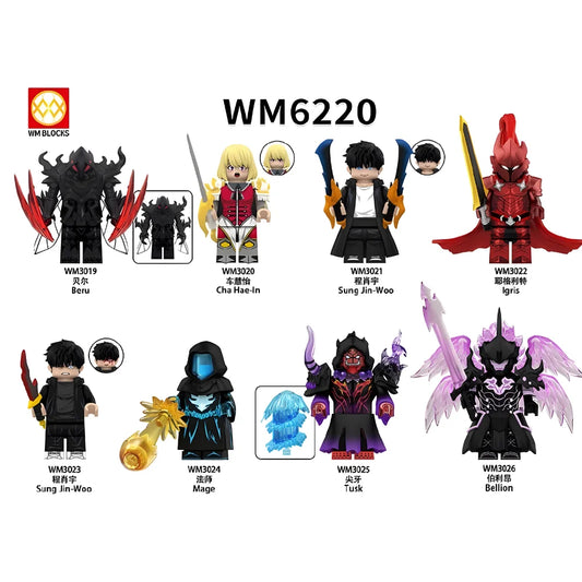 Minifiguras Coleccionables Solo Leveling – 8 Personajes (WM6220)