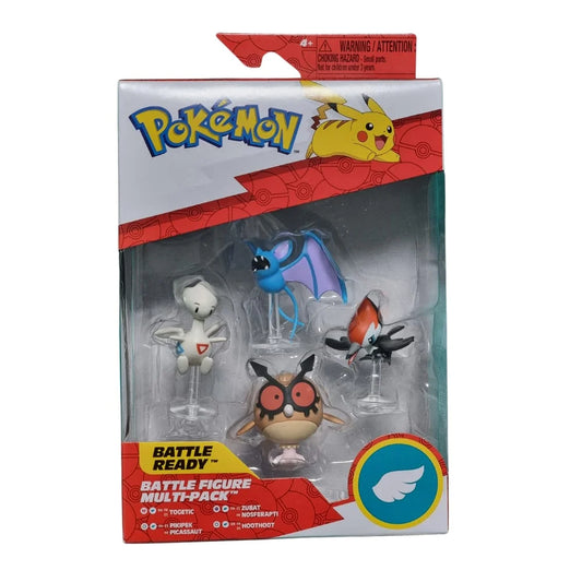 SET POKÉMON 4 FIGURAS MULTI PACK TOGETIC ZUBAT PIKIPEK HOOTHOOT