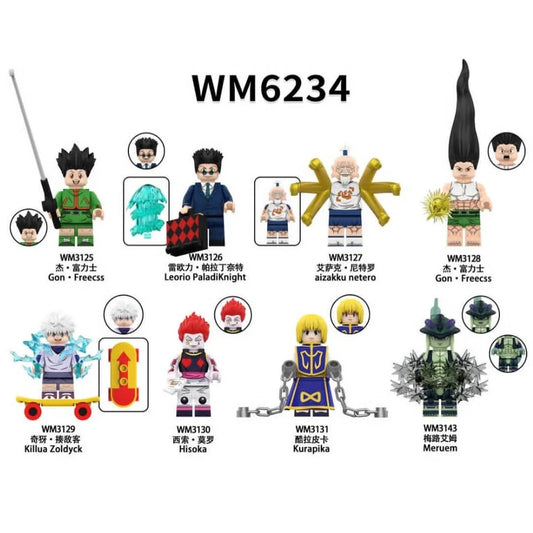 PACK COMPLETO 8 MINIFIGURAS HUNTER X HUNTER (WM6234)
