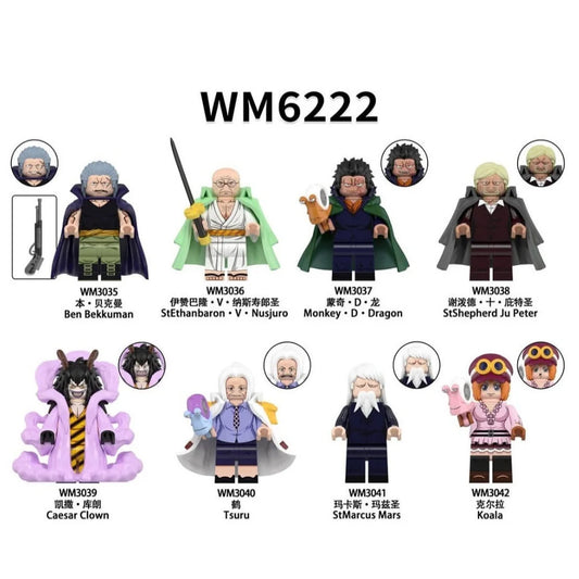PACK COMPLETO 8 MINIFIGURAS ONE PIECE – NUEVA COLECCIÓN (WM6222)