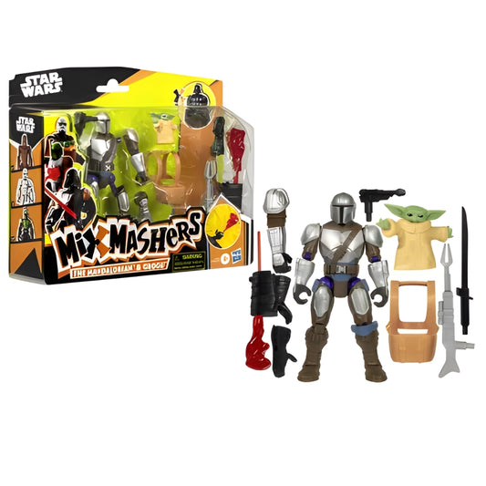 FIGURA DE ACCIÓN STAR WARS MIXMASHERS DELUXE | THE MANDALORIAN Y GROGU