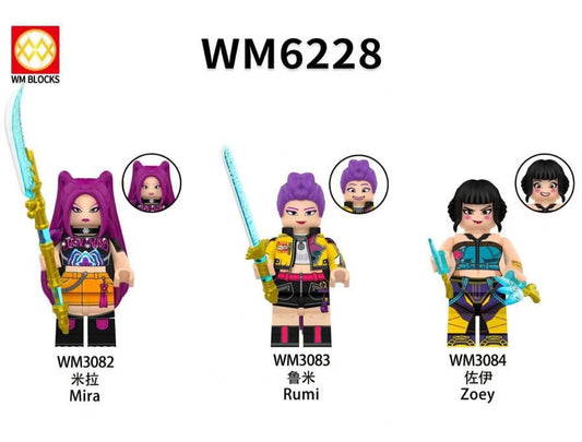 MINIFIGURAS COLECCIONABLES K-POP DEMON HUNTERS SET COMPLETO